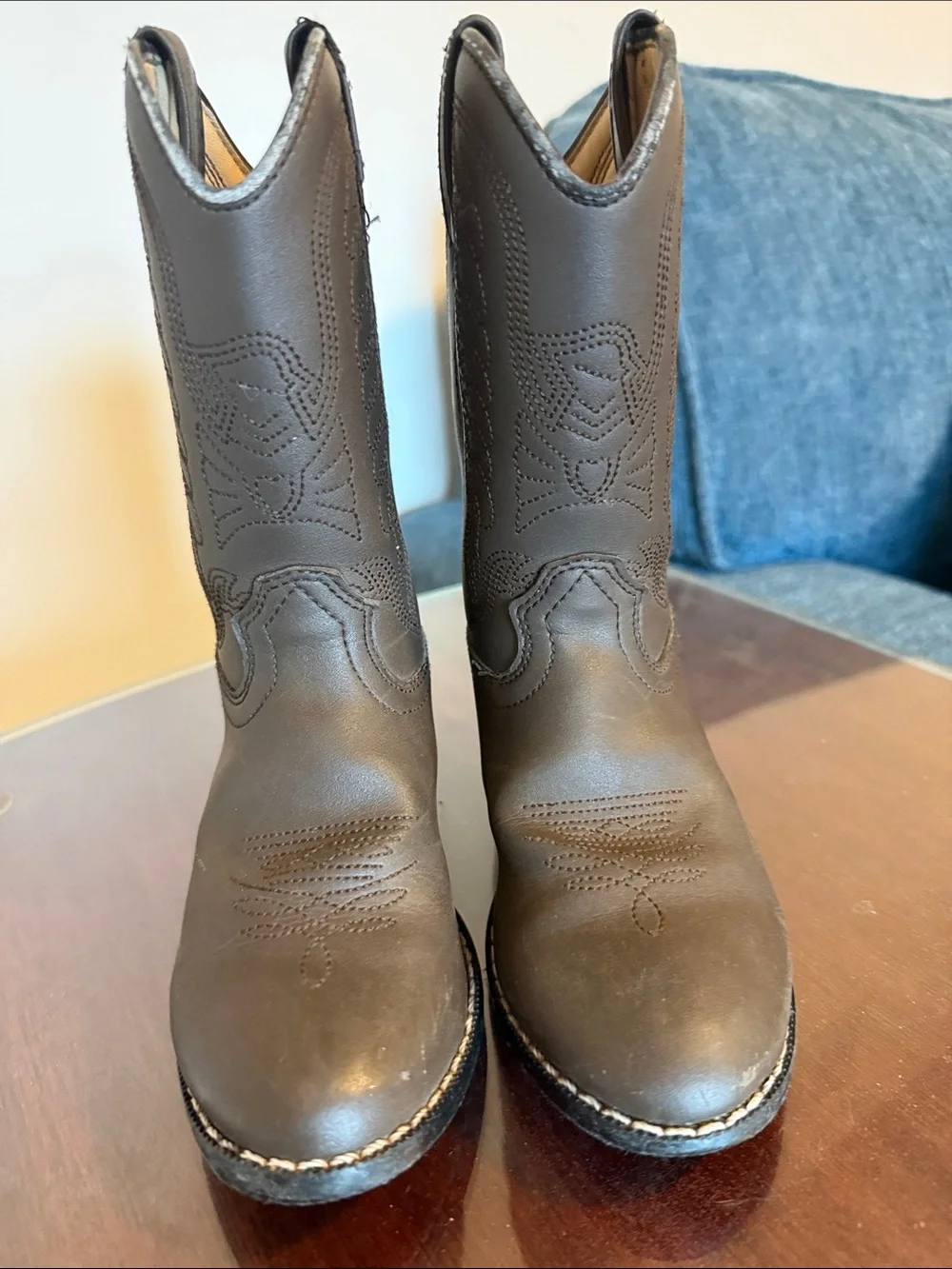 Durango Brown Kids Western Pull-On Cowboy Boots